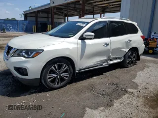 2017 Nissan Pathfinder SV z VIN 5N1DR2MN6HC600715, wystawiony jako Copart lot #53942805 z przebiegiem 99 542 mil mil oraz Szkoda całkowita • Salvage title. Historia ofert i sprzedaży dostępna na DreamBid. Obrazek 1.
