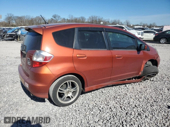 2012 Honda Fit Sport with VIN JHMGE8H57CC024375, listed as a Copart auction lot 47444835 with 0 mi miles and Salvage Title. Bid and sale history available at carsss.com. Image 3.
