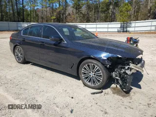 2019 BMW 5 Series 540i xDrive with VIN WBAJE7C58KWW19058, listed as a Copart auction lot 48414445 with 56,506 mi miles and Salvage Title. Bid and sale history available at carsss.com. Image 4.