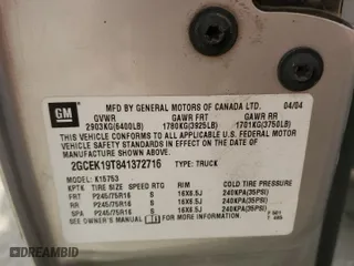 2004 Chevrolet Silverado 1500 LS with VIN 2GCEK19T841372716, listed as a Copart auction lot 46802905 with 175,579 mi miles and Salvage Title. Bid and sale history available at carsss.com. Image 13.