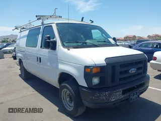 2014 Ford Econoline Cargo Commercial with VIN 1FTNE1EW9EDA17227, listed as a IAAI auction lot 40119708 with 231,292 mi miles and . Bid and sale history available at DreamBid. Image 1.