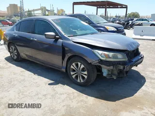2014 Honda Accord LX z VIN 1HGCR2F34EA106969, wystawiony jako IAAI lot #42374531 z przebiegiem 115 255 mil mil oraz . Historia ofert i sprzedaży dostępna na DreamBid. Obrazek 1.