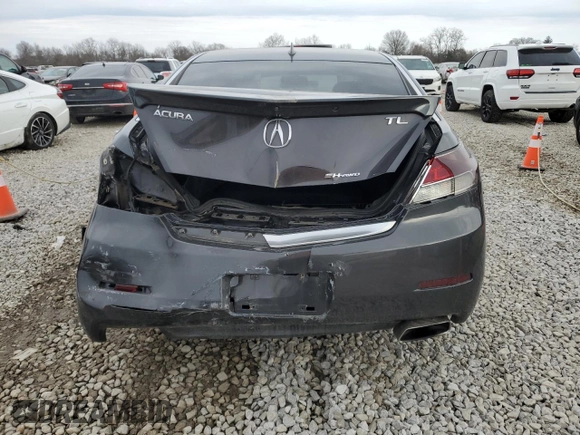 2012 Acura TL Tech Auto with VIN 19UUA9F58CA002553, listed as a Copart auction lot 46411715 with 134,007 mi miles and Salvage Title. Bid and sale history available at carsss.com. Image 6.