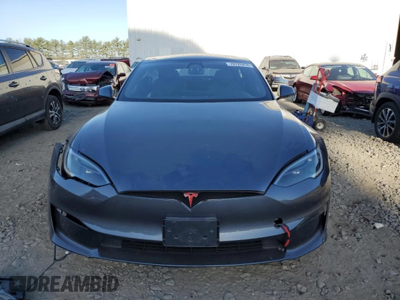 2023 Tesla Model S Plaid с VIN 5YJSA1E60PF508053, выставлен на аукционе Copart как лот 78726204 с пробегом Не указан миль и Списание • Salvage title. История ставок и продаж доступна на DreamBid. Изображение 5.