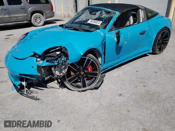 2017 Porsche 911 4S with VIN WP0BB2A9XHS136860, listed as a Copart auction lot 58390023 with 18,316 mi miles and . Bid and sale history available at DreamBid. Image 1.