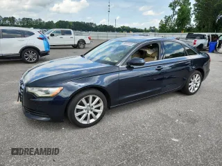 2014 Audi A6 Premium Plus with VIN WAUGFAFC6EN067374, listed as a Copart auction lot 60550485 with 100,828 mi miles and Salvage title. Bid and sale history available at DreamBid. Image 1.