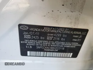 2011 Hyundai Sonata Limited with VIN 5NPEC4AC9BH222118, listed as a Copart auction lot 46674055 with 167,221 mi miles and Salvage Title. Bid and sale history available at carsss.com. Image 14.