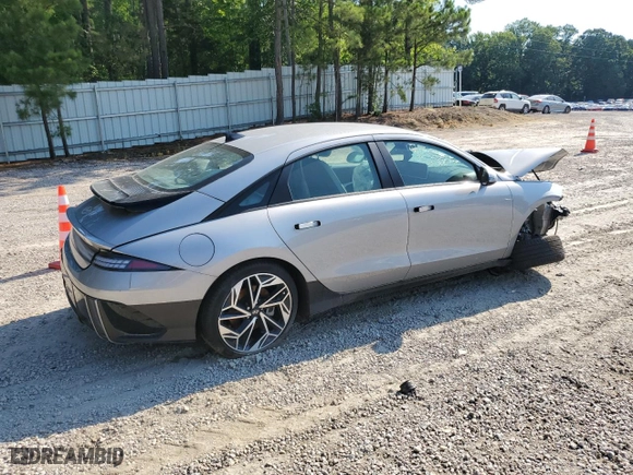 2023 Hyundai IONIQ 6 Preferred with VIN KMHM34AC0PA030141, listed as a Copart auction lot 57694704 with 7051 miles and Salvage Title. Bid and sale history available at carsss.com. Image 3.