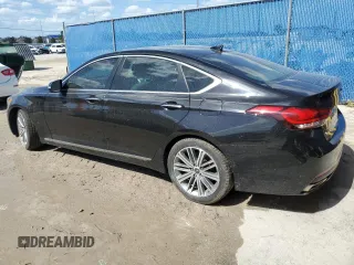 2018 Genesis G80 3.8L with VIN KMHGN4JE6JU233985, listed as a Copart auction lot 75596424 with Not Provided miles and Salvage Title. Bid and sale history available at DreamBid. Image 2.