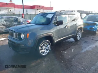 2018 Jeep Renegade Sport with VIN ZACCJBAB1JPJ06259, listed as a IAAI auction lot 41249932 with 42,789 mi miles and . Bid and sale history available at DreamBid. Image 18.