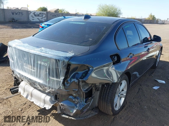 2017 BMW 3 Series 330i with VIN WBA8B9C57HK884847, listed as a IAAI auction lot 41739922 with 38,710 mi miles. Bid and sale history available at carsss.com. Image 4.