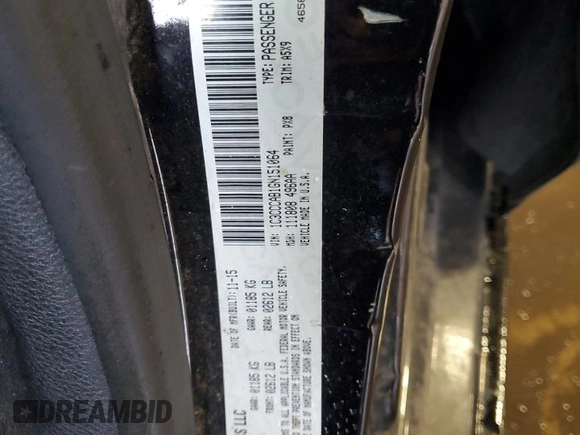 2016 Chrysler 200 Limited with VIN 1C3CCCAB1GN151064, listed as a Copart auction lot 55660225 with 175,998 mi miles and Salvage Title. Bid and sale history available at DreamBid. Image 12.