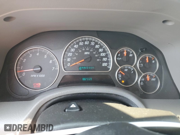 2005 GMC Envoy SLT with VIN 1GKDS13S852261763, listed as a Copart auction lot 75420254 with 182,559 mi miles and Salvage Title. Bid and sale history available at DreamBid. Image 9.