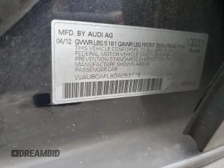 2013 Audi S4 Premium Plus z VIN WAUBGAFL8DA053778, wystawiony jako Copart lot #49816895 z przebiegiem 65 197 mil mil oraz Szkody całkowita. Historia ofert i sprzedaży dostępna na DreamBid. Obrazek 12.