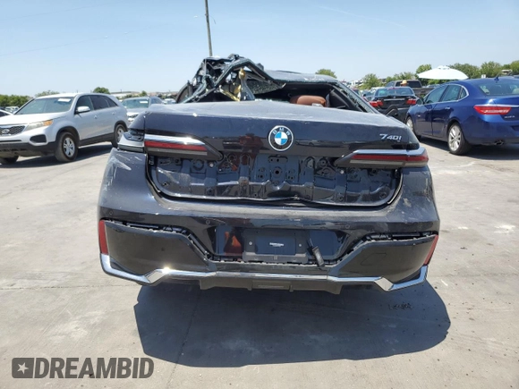 2023 BMW 7 Series 740i with VIN WBA23EH07PCL47297, listed as a Copart auction lot 60743543 with Not Provided miles and . Bid and sale history available at DreamBid. Image 6.