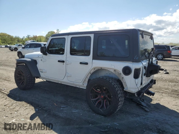 2018 Jeep Wrangler Unlimited Sport S with VIN 1C4HJXDN4JW240844, listed as a Copart auction lot 55578405 with 70,369 mi miles and Salvage title. Bid and sale history available at DreamBid. Image 2.