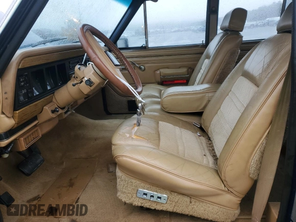 1987 Jeep Grand Wagoneer with VIN 1JCNJ15U7HT006097, listed as a Copart auction lot 89191925 with 119,168 mi miles and Salvage title. Bid and sale history available at DreamBid. Image 7.