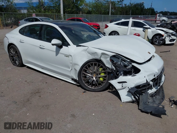 2018 Porsche Panamera 4 E-Hybrid with VIN WP0AE2A74JL130540, listed as a IAAI auction lot 42078444 with 65,981 mi miles and . Bid and sale history available at DreamBid. Image 1.