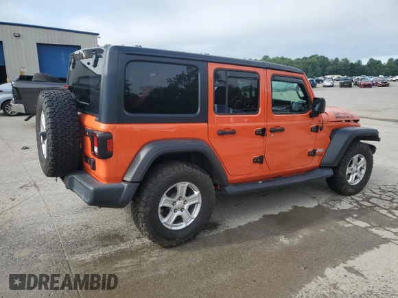 2018 Jeep Wrangler Unlimited Sport with VIN 1C4HJXDG5JW273904, listed as a Copart auction lot 66442065 with 92,977 mi miles and Salvage title. Bid and sale history available at DreamBid. Image 3.