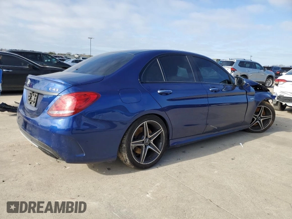 2018 Mercedes-Benz C 43 AMG with VIN 55SWF6EB3JU252235, listed as a Copart auction lot 85720424 with 74,266 mi miles and Salvage Title. Bid and sale history available at carsss.com. Image 3.
