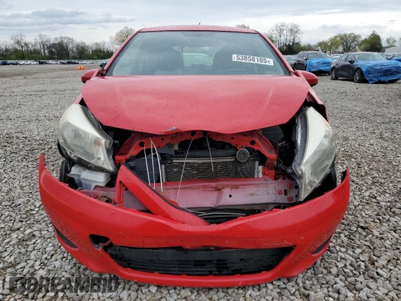 2012 Toyota Yaris L with VIN JTDJTUD30CD507484, listed as a Copart auction lot 53858105 with 81,656 mi miles and Salvage Title. Bid and sale history available at carsss.com. Image 5.
