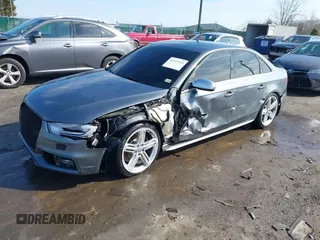 2014 Audi S4 Premium Plus with VIN WAUBGAFLXEA075296, listed as a IAAI auction lot 41527234 with 113,191 mi miles. Bid and sale history available at carsss.com. Image 2.