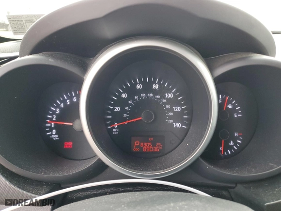 2013 Kia Soul + with VIN KNDJT2A61D7584481, listed as a Copart auction lot 87702205 with 89,036 mi miles and Salvage Title. Bid and sale history available at carsss.com. Image 9.
