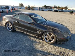 2005 Mercedes-Benz SL 55 AMG with VIN WDBSK74FX5F087211, listed as a Copart auction lot 79300514 with Not provided miles and Salvage title. Bid and sale history available at DreamBid. Image 4.