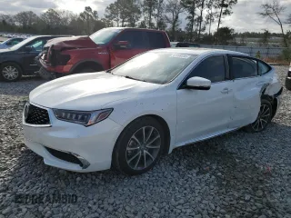 2018 Acura TLX w/Technology Pkg with VIN 19UUB3F55JA000511, listed as a Copart auction lot 47259135 with 48,259 mi miles and Salvage Title. Bid and sale history available at carsss.com. Image 1.