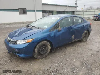2012 Honda Civic Sdn LX with VIN 19XFB2F56CE080614, listed as a Copart auction lot 42024515 with 28,163 mi miles and Salvage Title. Bid and sale history available at carsss.com. Image 1.