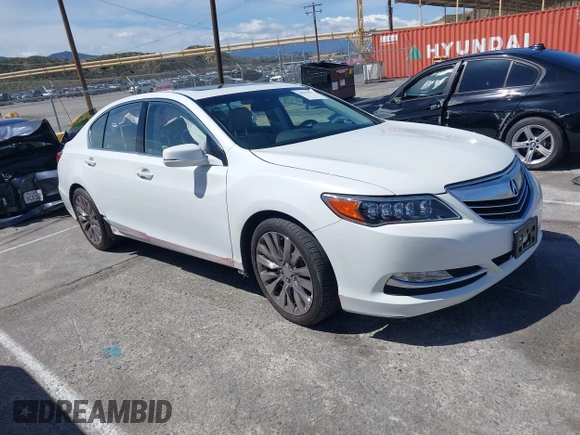 2014 Acura RLX Tech Pkg with VIN JH4KC1F51EC001557, listed as a IAAI auction lot 41937077 with 45,392 mi miles. Bid and sale history available at carsss.com. Image 1.