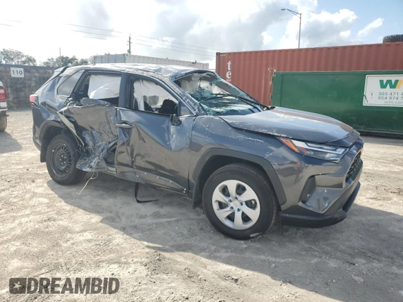 2025 Toyota RAV4 LE with VIN 2T3H1RFV1SW368421, listed as a Copart auction lot 51170705 with 4,592 mi miles and Non Repairable. Bid and sale history available at carsss.com. Image 4.