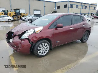 2016 Nissan LEAF S with VIN 1N4BZ0CPXGC313658, listed as a Copart auction lot 40262153 with 48,274 mi miles. Bid and sale history available at carsss.com. Image 1.