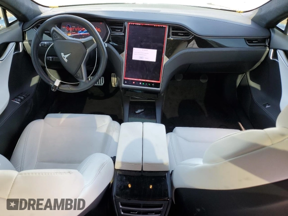 2019 Tesla Model S 100D with VIN 5YJSA1E40KF332077, listed as a Copart auction lot 53733965 with 33,098 mi miles and Salvage title. Bid and sale history available at DreamBid. Image 8.