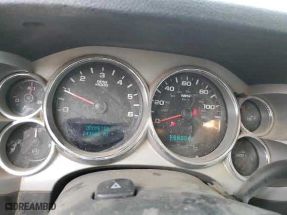 2007 Chevrolet Silverado 1500 LTZ with VIN 3GCEK13M37G524396, listed as a Copart auction lot 51237665 with 243,686 mi miles and Salvage Title. Bid and sale history available at carsss.com. Image 9.