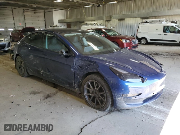 2021 Tesla Model 3 Long Range with VIN 5YJ3E1EB6MF902352, listed as a Copart auction lot 52257095 with 41,213 mi miles and Salvage Title. Bid and sale history available at DreamBid. Image 4.