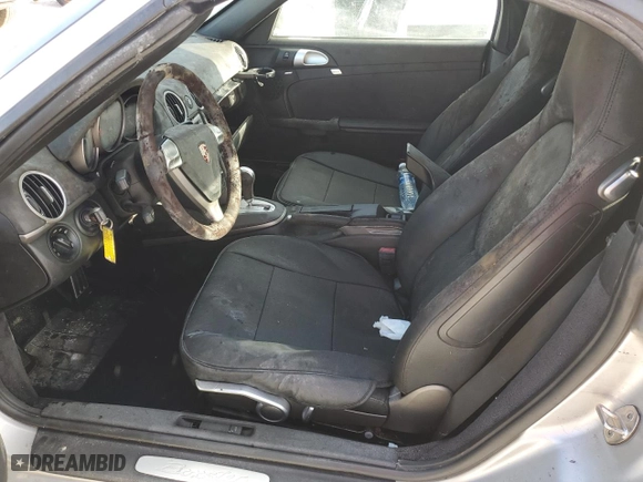 2007 Porsche Boxster with VIN WP0CA29867U711901, listed as a Copart auction lot 77470004 with 0 mi miles and Salvage Title. Bid and sale history available at carsss.com. Image 7.