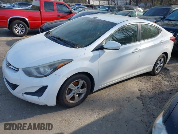 2014 Hyundai Elantra SE with VIN 5NPDH4AE6EH506342, listed as a IAAI auction lot 41913469 with 184,869 mi miles and . Bid and sale history available at DreamBid. Image 2.