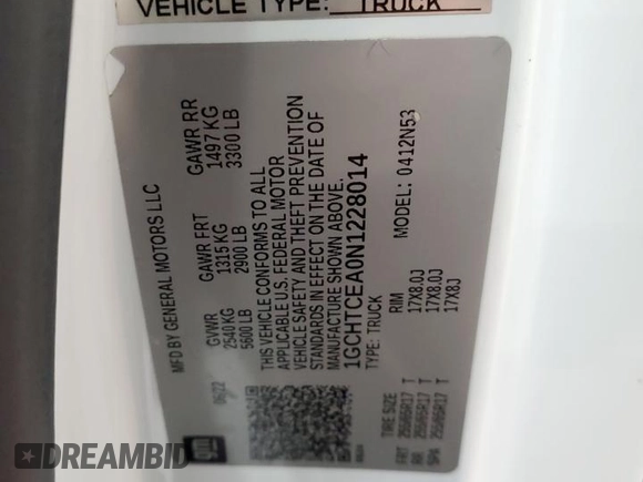 2022 Chevrolet Colorado 4WD LT z VIN 1GCHTCEA0N1228014, wystawiony jako Copart lot #43999235 z przebiegiem 47 087 mil mil oraz Czysty tytuł • Clean title. Historia ofert i sprzedaży dostępna na DreamBid. Obrazek 13.