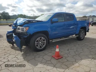 2021 Chevrolet Colorado 4WD Work Truck with VIN 1GCGTBEN1M1287452, listed as a Copart auction lot 63905395 with 20,054 mi miles and Salvage title. Bid and sale history available at DreamBid. Image 1.