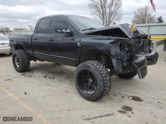 2007 Dodge Ram 2500 Laramie with VIN 1D7KS28A57J607131, listed as a Copart auction lot 84927174 with 260,952 mi miles and Salvage Title. Bid and sale history available at carsss.com. Image 4.