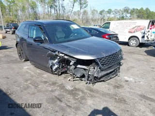 2019 Land Rover Range Rover Velar R-Dynamic SE with VIN SALYL2EXXKA210087, listed as a IAAI auction lot 41801144 with 52,758 mi miles. Bid and sale history available at carsss.com. Image 1.