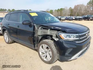 2021 Volkswagen Atlas 3.6L V6 SE w/Technology with VIN 1V2HR2CA9MC578058, listed as a IAAI auction lot 41784456 with 90,920 mi miles. Bid and sale history available at carsss.com. Image 1.