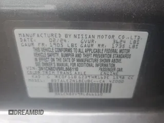 2024 Nissan Versa S with VIN 3N1CN8DV9RL866110, listed as a Copart auction lot 62724405 with 2,381 mi miles and Salvage title. Bid and sale history available at DreamBid. Image 12.