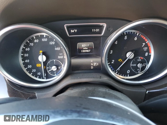 2014 Mercedes-Benz M 350 with VIN 4JGDA5JBXEA382921, listed as a Copart auction lot 45606495 with 135,987 mi miles and Salvage Title. Bid and sale history available at DreamBid. Image 9.