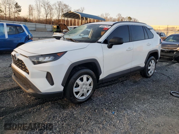 2020 Toyota RAV4 LE with VIN 2T3H1RFV9LW095407, listed as a Copart auction lot 46847145 with 57,421 mi miles and Salvage Title. Bid and sale history available at DreamBid. Image 1.