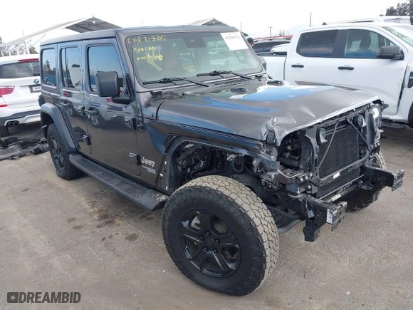 2020 Jeep Wrangler Unlimited Sport Altitude with VIN 1C4HJXDN4LW345855, listed as a IAAI auction lot 41550171 with 27,995 mi miles. Bid and sale history available at carsss.com. Image 1.