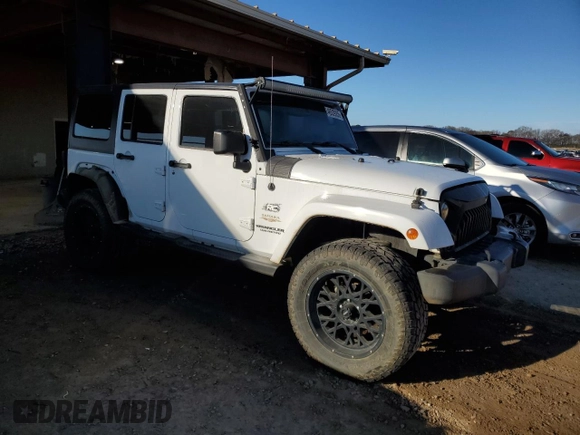 2014 Jeep Wrangler Unlimited Sahara with VIN 1C4BJWEG0EL305955, listed as a Copart auction lot 46539355 with 108,020 mi miles and Salvage Title. Bid and sale history available at carsss.com. Image 4.