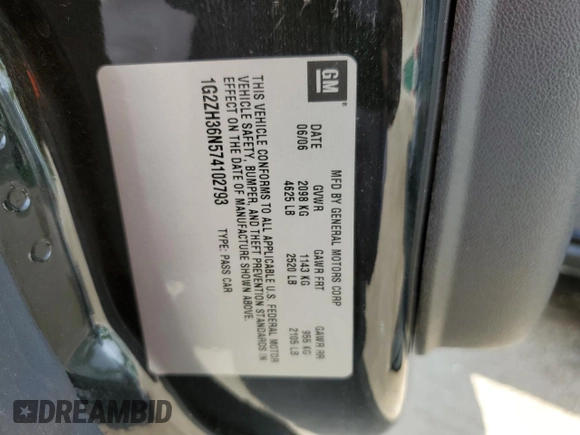 2007 Pontiac G6 GT с VIN 1G2ZH36N574102793, выставлен на аукционе Copart как лот 50616564 с пробегом 143 341 миль миль и Списание • Salvage title. История ставок и продаж доступна на DreamBid. Изображение 14.