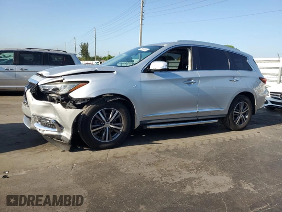 2019 Infiniti QX60 Luxe z VIN 5N1DL0MN2KC500690, wystawiony jako Copart lot #56968985 z przebiegiem 69 870 mil mil oraz Szkoda całkowita • Salvage title. Historia ofert i sprzedaży dostępna na DreamBid. Obrazek 1.